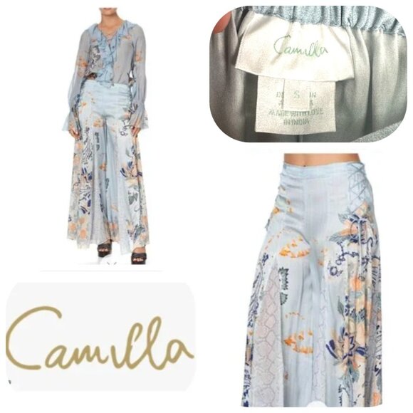 Camilla LACE UP SIDE FRASER FANTASIA Silk Pants $699